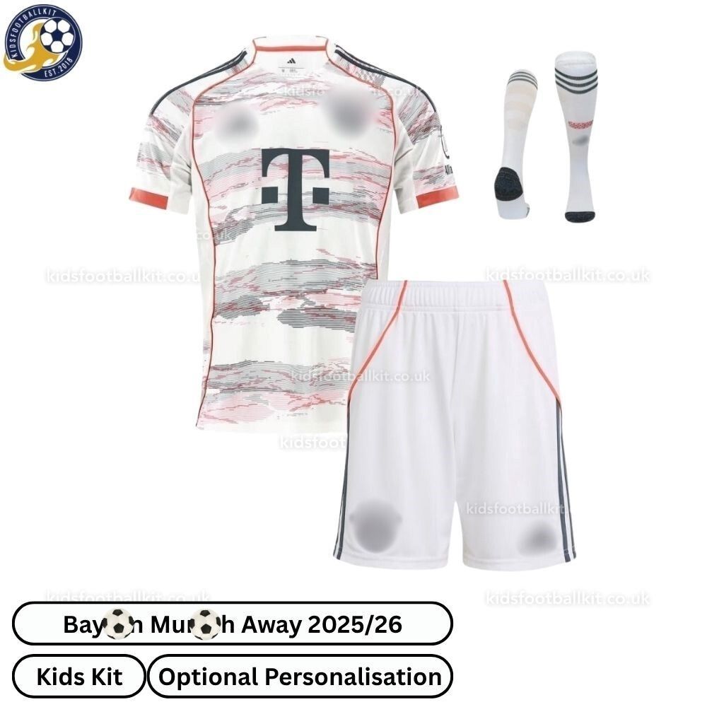 Bay^_^rn Away Kids Football Kit 2025/26 (With Socks)